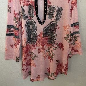 Rouge collection top pink multiple color size 3L